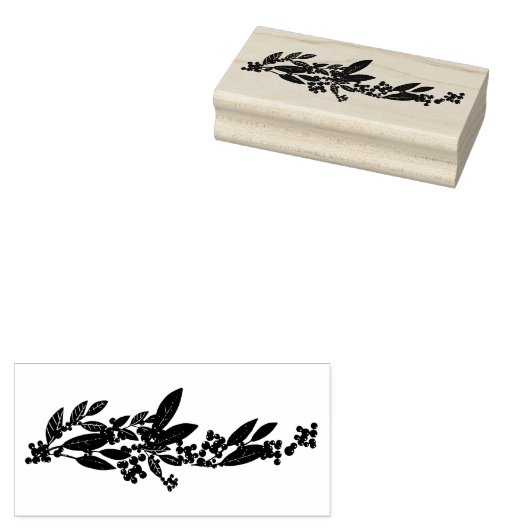 Betoverde Botanische Elegantie Kerstmis Rubberstempel (Gestempeld)