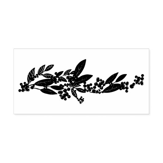 Betoverde Botanische Elegantie Kerstmis Rubberstempel (Afrduk)