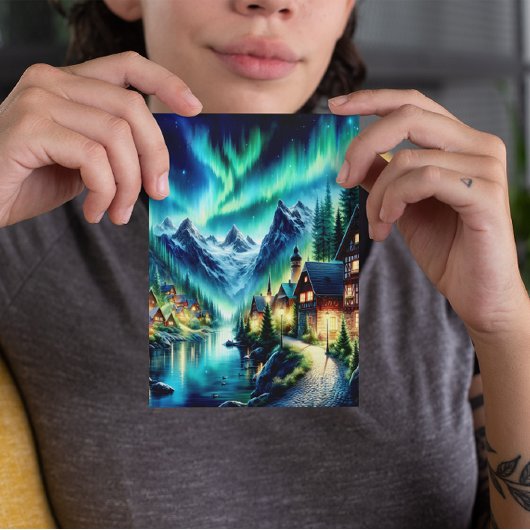 Betoverde Cabin in Fluisterende Bossen Briefkaart