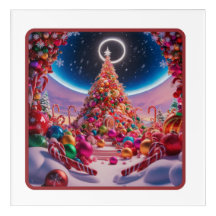 Betoverde Candyland Kerstboom Wall Art
