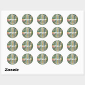 Betoverde cascade van dromen ronde sticker (Vel)