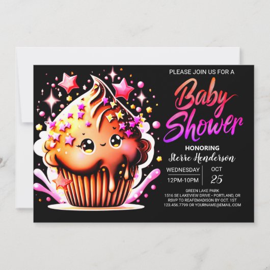 Betoverde Chocolate Whimsy Meisje Baby shower Kaart (Voorkant)