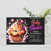 Betoverde Chocolate Whimsy Meisje Baby shower Kaart (Staand voorkant)