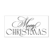 Betoverde Classic Black Elegance Vrolijk Kerstfees Rubberstempel (Afrduk)