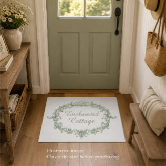 Betoverde Cottage Deurmat - Salie Groen