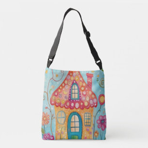 Betoverde Cottage Garden Art Crossbody Tas