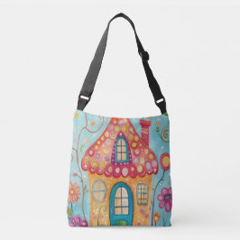 Betoverde Cottage Garden Art Crossbody Tas