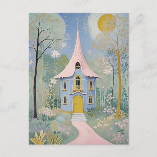 Betoverde Cottage Holiday Briefkaart (Voorkant)