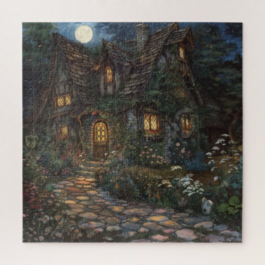 Betoverde Cottage Legpuzzel (Verticaal)
