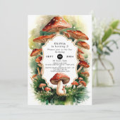 Betoverde Cottage Mushroom Verjaardag Kaart (Staand voorkant)