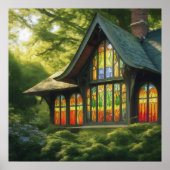 Betoverde Cottage Poster (Voorkant)