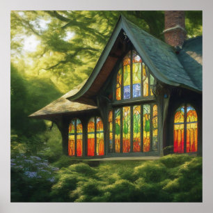 Betoverde Cottage Poster