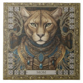 Betoverde Cougar Spirit  altaarstuk Tegeltje (Voorkant)