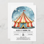Betoverde Custom Magic Circus Verjaardag Kaart (Voorkant / Achterkant)