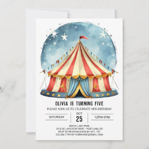 Betoverde Custom Magic Circus Verjaardag Kaart