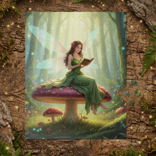 Betoverde Dag Elf Leest een Boek Puzzel