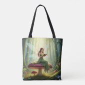 Betoverde Dag Fee Leest een Boek Tote Bag (Achterkant)