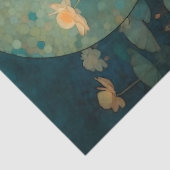 Betoverde Dame in een Magische Lotus Tuin Decoupag Tissuepapier (Detail)