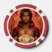 Betoverde Deck Muse Man in het Rood Poker Chips (Achterkant)