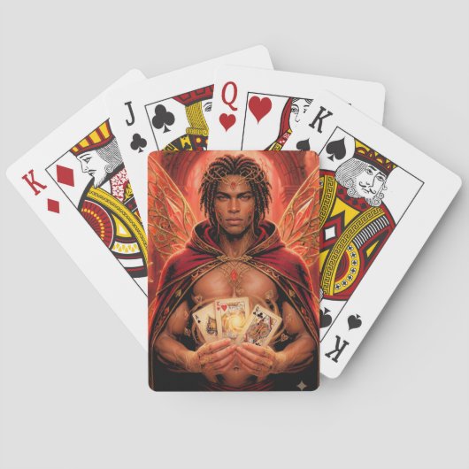 Betoverde Deck Muse Man in het Rood Pokerkaarten (Achterkant)