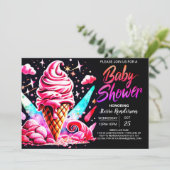 Betoverde digitale zoetheid Baby shower Kaart (Staand voorkant)