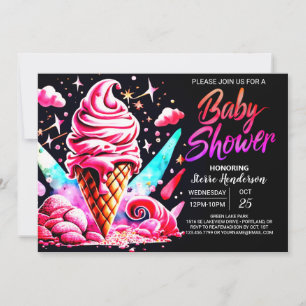 Betoverde digitale zoetheid Baby shower Kaart