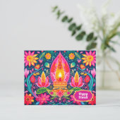 Betoverde Diwali tuinen Briefkaart (Staand voorkant)