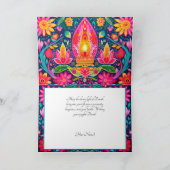 Betoverde Diwali tuinen Feestdagen Kaart (Binnen)