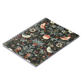 Betoverde donkere  bloemvogels notitieboek (Linkerzijde)