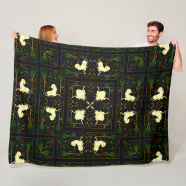 Betoverde donkere eenhoorn tuin quilt fleece deken
