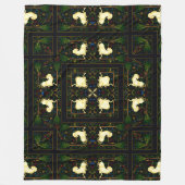 Betoverde donkere eenhoorn tuin quilt fleece deken (Voorkant)