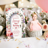 Betoverde Doorway Fairy Eerste Verjaardagsfeestfot