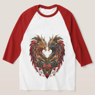 Betoverde Dragon Stain Glass Design T-shirt