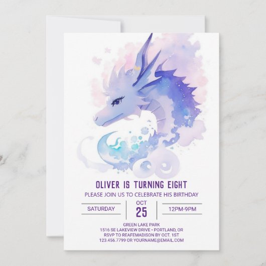 Betoverde Dragon's Verjaardag Dreamland Kaart (Voorkant)