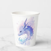 Betoverde Dragon's Verjaardag Dreamland Papieren Bekers (Voorkant)