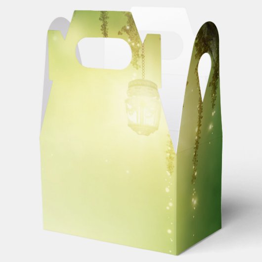 Betoverde dromerige bos & lichten rustieke gunst bedankdoosjes (Geopend)