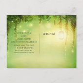 Betoverde Dromerige Bos Rustiek Save the Date Aankondigingskaart (Achterkant)