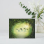 Betoverde Dromerige Bos Rustiek Save the Date Aankondigingskaart (Staand voorkant)