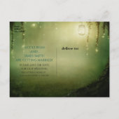 Betoverde Dromerige Bos Rustiek Save the Date Aankondigingskaart (Achterkant)