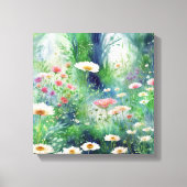 Betoverde Dromerige Wildflower Garden Canvas Afdruk (Voorkant)