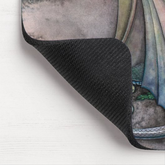 Betoverde Dusk Fairy Dragon Mousepad Muismat (Hoek)