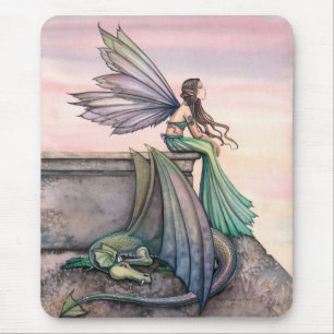 Betoverde Dusk Fairy Dragon Mousepad Muismat
