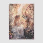 Betoverde Eend Fee Meisje Decoupage Tissuepapier (Voorkant)