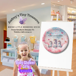 Betoverde Eenhoorn Baby shower Papier Borden Papieren Bordje