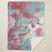 Betoverde eenhoorn Dreamscape Sherpa Deken (Voorkant)