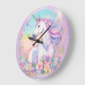 "Betoverde eenhoorn dromen wandklok" Grote Klok (Hoek)