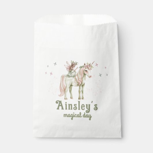 Betoverde Eenhoorn en Sprookjesachtige Gepersonali Bedankzakje (Voorkant)