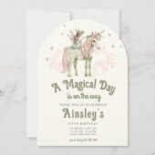 Betoverde Eenhoorn en Sprookjesachtige Gepersonali Kaart (Voorkant)