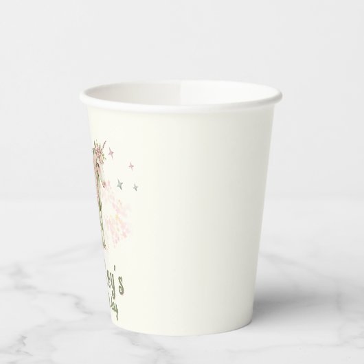 Betoverde Eenhoorn en Sprookjesachtige Gepersonali Papieren Bekers (Links)