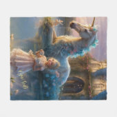 Betoverde Eenhoorn Fleece Deken (Voorkant (Horizontaal))